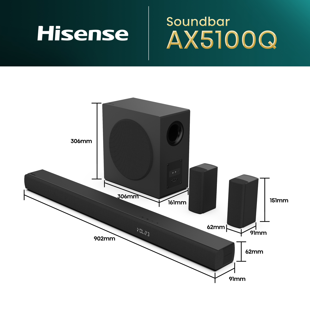 Hisense AX5100Q Dolby Atmos Soundbar